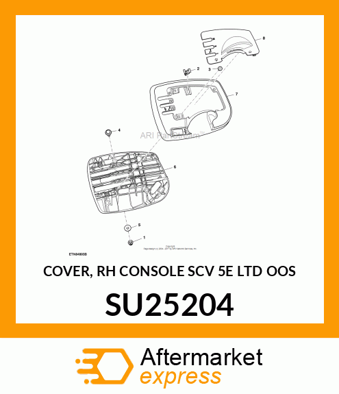 COVER, RH CONSOLE SCV 5E LTD OOS SU25204