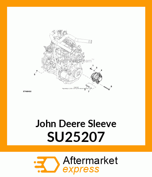 SLEEVE, ALTERNATOR MOUNTING SU25207