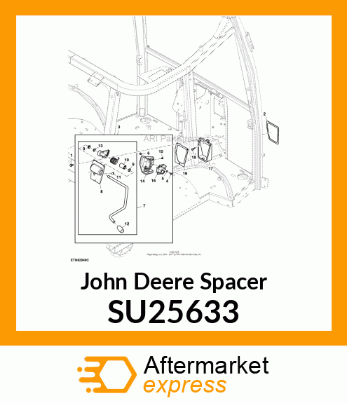 SPACER, FOOT THROTTLE SU25633