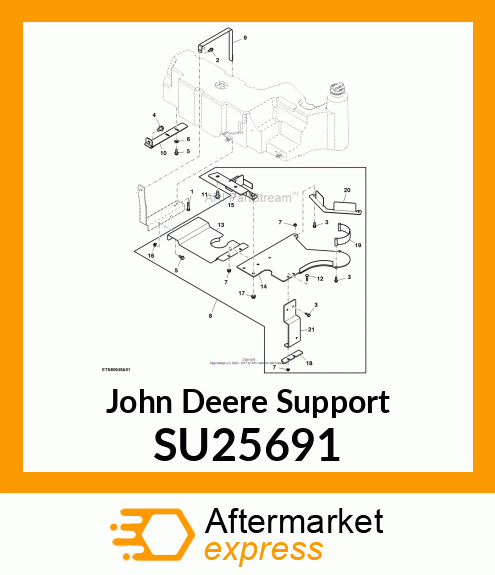 SUPPORT, SUPPORT FUEL TANK BRACKET SU25691