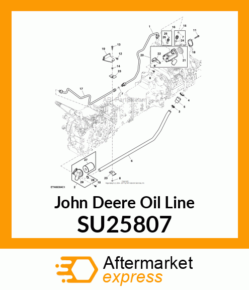 OIL LINE, HYDRAULIC PUMP SUCTION SU25807