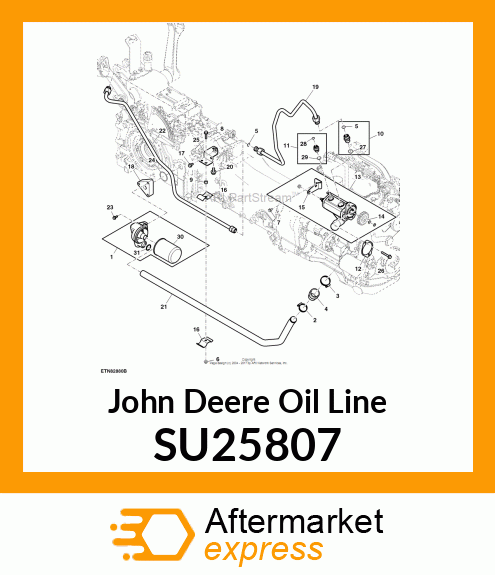 OIL LINE, HYDRAULIC PUMP SUCTION SU25807