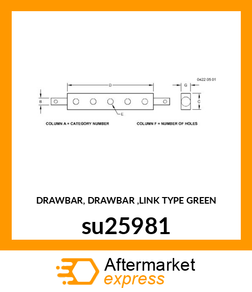 DRAWBAR, DRAWBAR ,LINK TYPE GREEN su25981