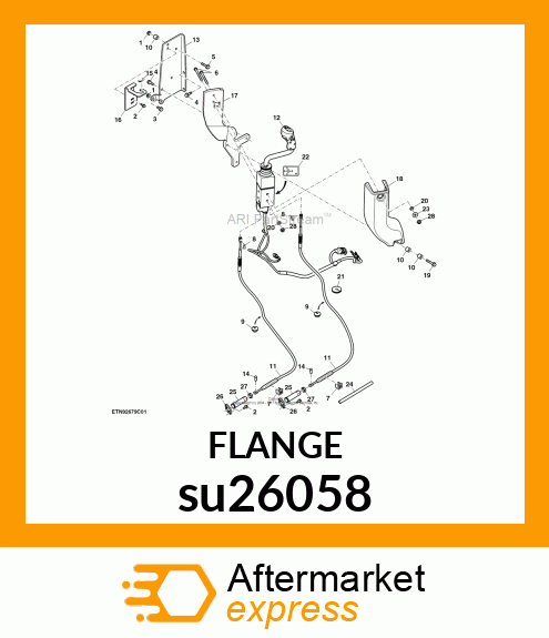 FLANGE, MID SCV CABLE ATTACHMENT su26058