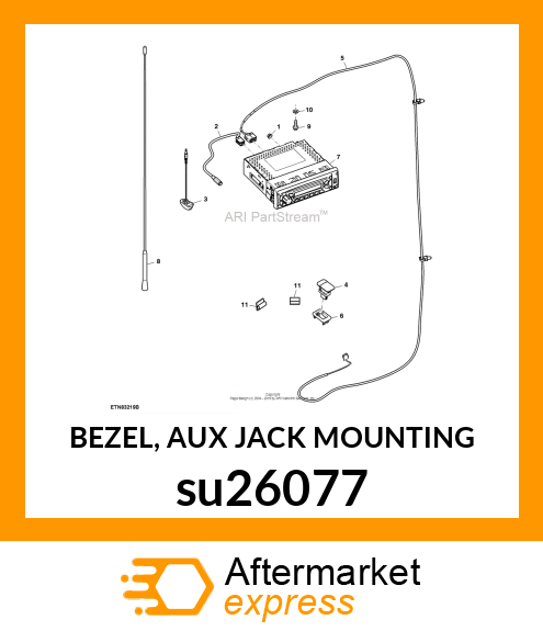 BEZEL, AUX JACK MOUNTING su26077