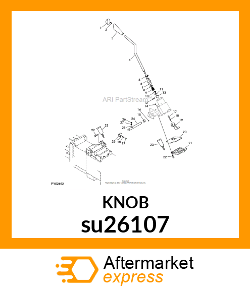 KNOB, GEARSHIFT AND RANGESHFIT LEVE su26107