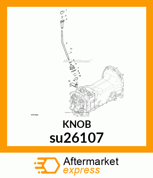 KNOB, GEARSHIFT AND RANGESHFIT LEVE su26107