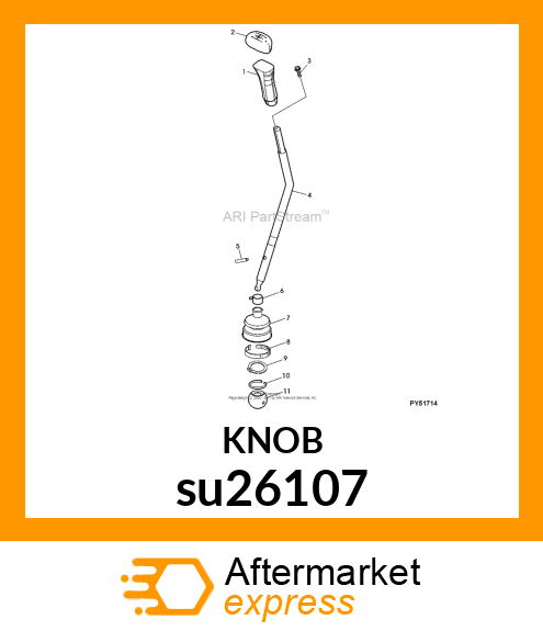 KNOB, GEARSHIFT AND RANGESHFIT LEVE su26107