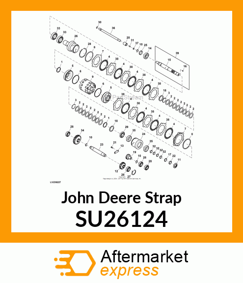 STRAP, REVERSE IDLER BEARING X40 PR SU26124