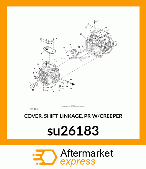 COVER, SHIFT LINKAGE, PR W/CREEPER su26183