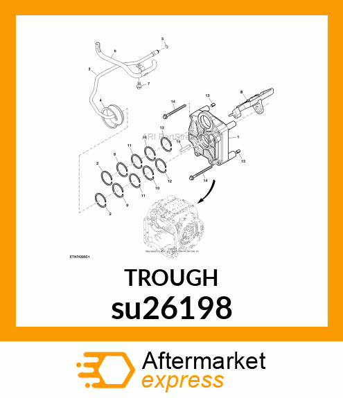 TROUGH, PTO GEAR 540/540E su26198