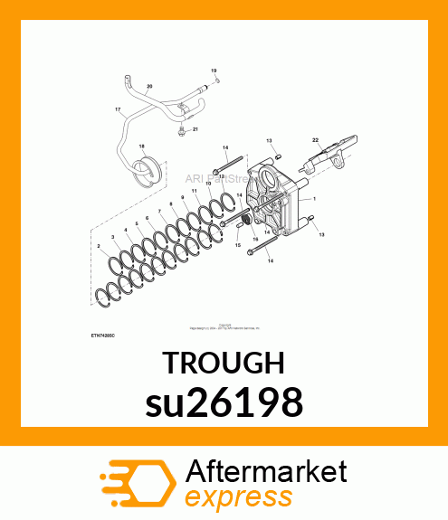 TROUGH, PTO GEAR 540/540E su26198