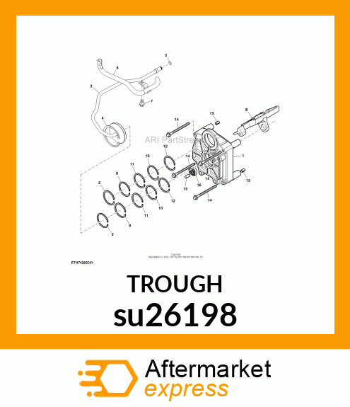 TROUGH, PTO GEAR 540/540E su26198