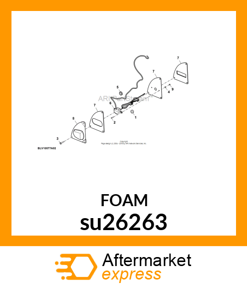 SEAL, MOUNTING PLATE, SATELLITE ANT su26263