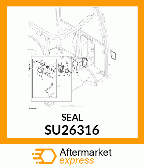 SEAL, FOOT THROTTLE SU26316