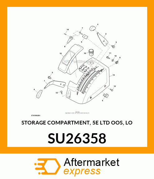 STORAGE COMPARTMENT, 5E LTD OOS, LO SU26358