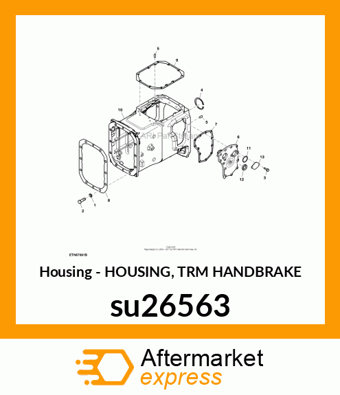 HOUSING, TRM HANDBRAKE su26563