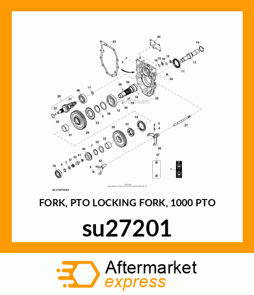 FORK, PTO LOCKING FORK, 1000 PTO su27201