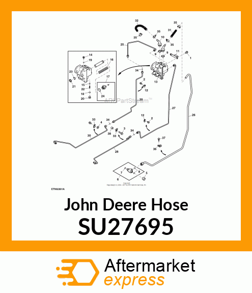 HOSE, HOSE, BRAKE VALVE SU27695