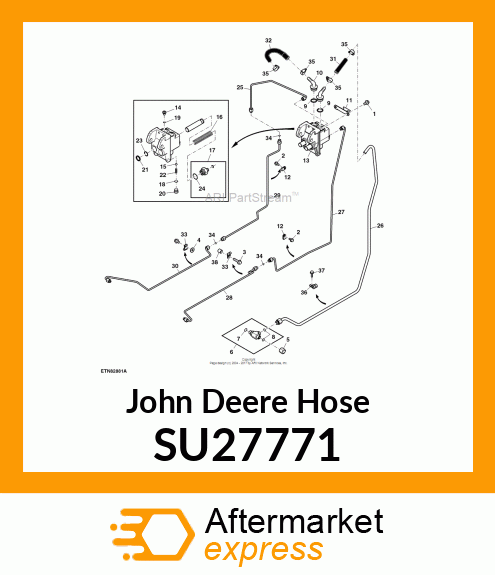 HOSE, HOSE, BRAKE VALVE, OIL FEED SU27771