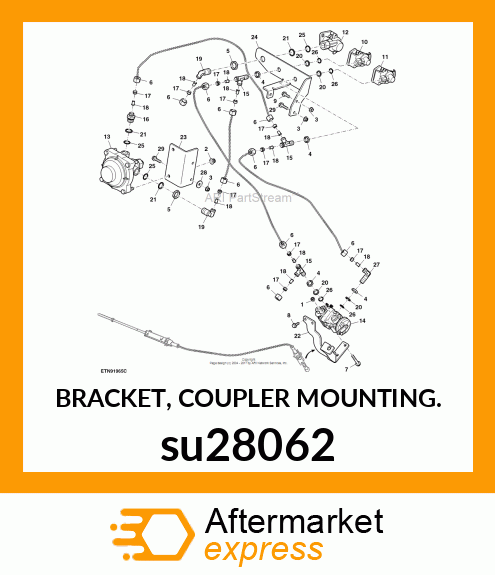 BRACKET, COUPLER MOUNTING. su28062