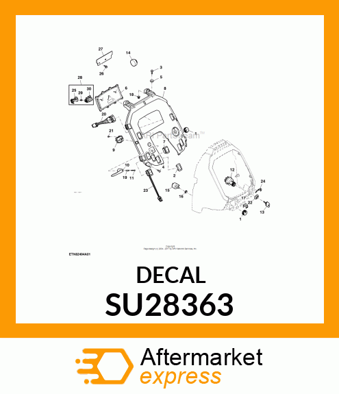 LABEL, IGNITION SWITCH SU28363