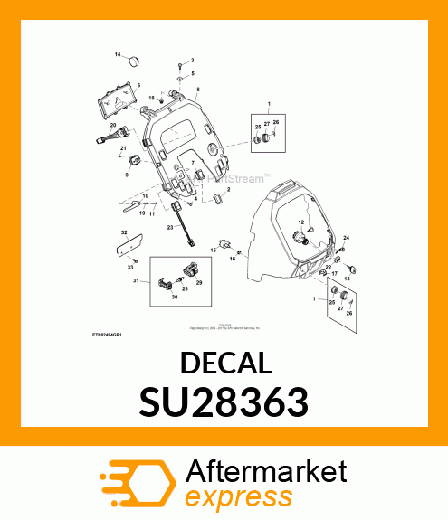 LABEL, IGNITION SWITCH SU28363