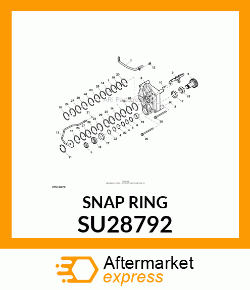 Snap Ring - SNAP RING, SNAP RING, INTERNAL, 2.8 SU28792