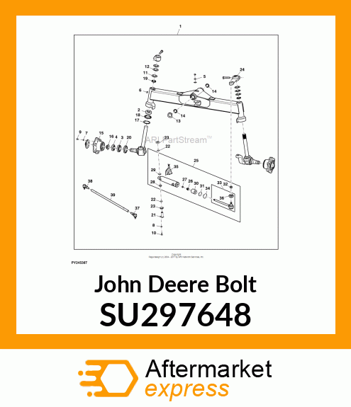 BOLT, BOLT, HEX BOLT M6X10 DIN 993 SU297648