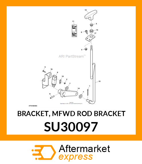 BRACKET, MFWD ROD BRACKET SU30097