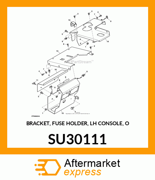 BRACKET, FUSE HOLDER, LH CONSOLE, O SU30111