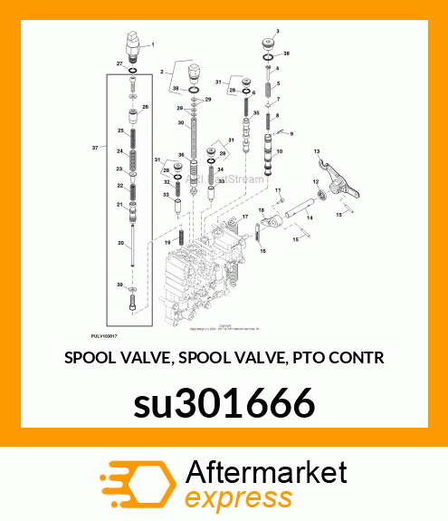 SPOOL VALVE, SPOOL VALVE, PTO CONTR su301666