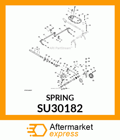 COMPRESSION SPRING, PARK FORK RETAI SU30182