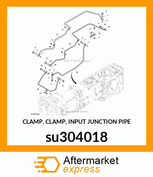 CLAMP, CLAMP, INPUT JUNCTION PIPE su304018