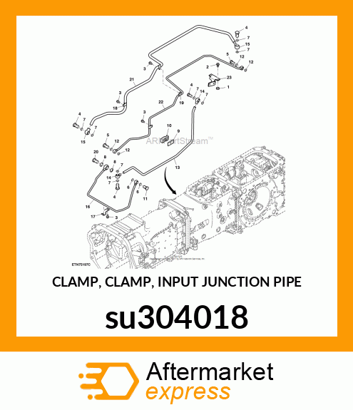 CLAMP, CLAMP, INPUT JUNCTION PIPE su304018