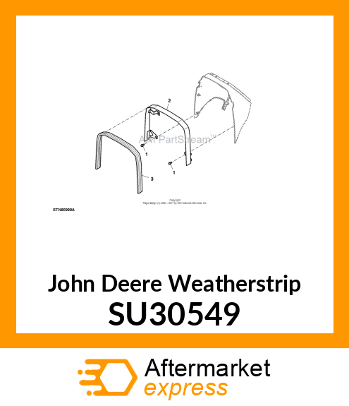 WEATHERSTRIP, HOOD TO CAB SU30549