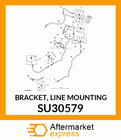 BRACKET, LINE MOUNTING SU30579