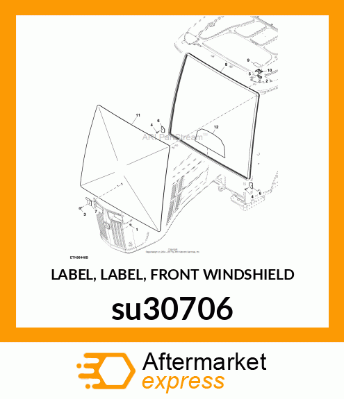 LABEL, LABEL, FRONT WINDSHIELD su30706