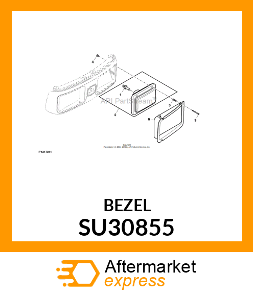 BEZEL, RH, COVER SU30855