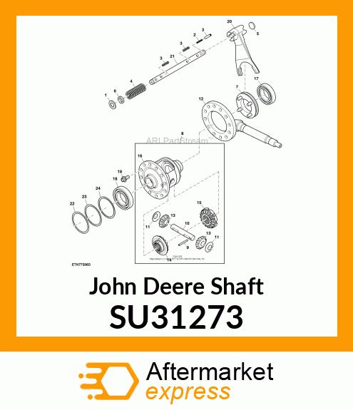 SHAFT, DIFFERENTIAL LOCK, HST SU31273