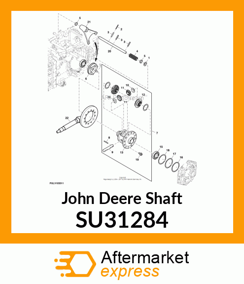 SHAFT, SHAFT, DIFFERENTIAL LOCK PRT SU31284