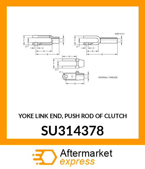 YOKE LINK END, PUSH ROD OF CLUTCH SU314378