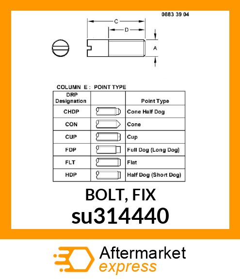 BOLT, FIX su314440