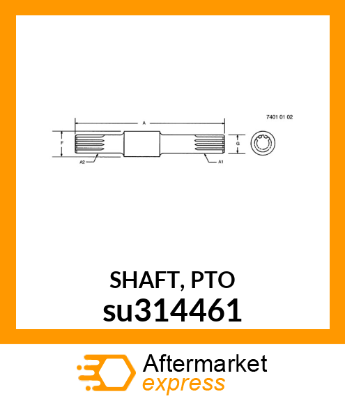 SHAFT, PTO su314461