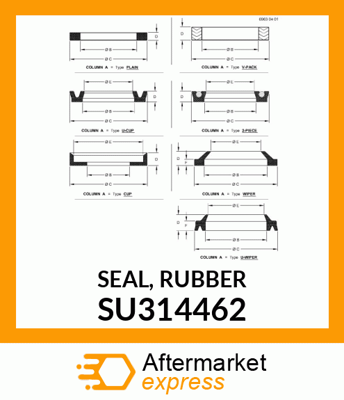 SEAL, RUBBER SU314462