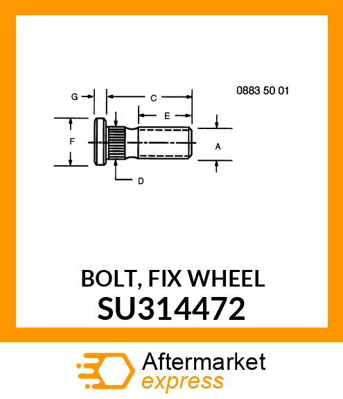 BOLT, FIX WHEEL SU314472