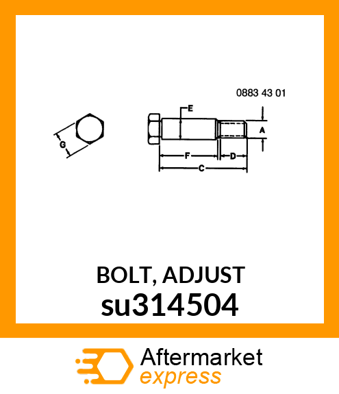 BOLT, ADJUST su314504