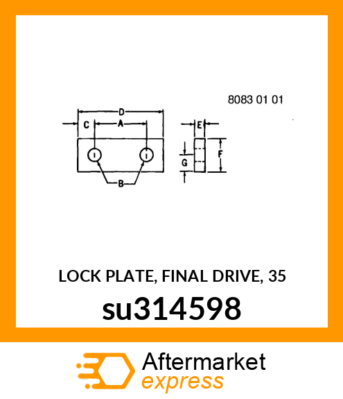 LOCK PLATE, FINAL DRIVE, 35 su314598