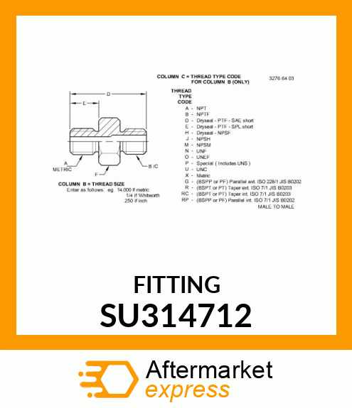 FITTING, MIDDLE SU314712