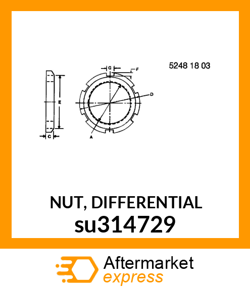 NUT, DIFFERENTIAL su314729